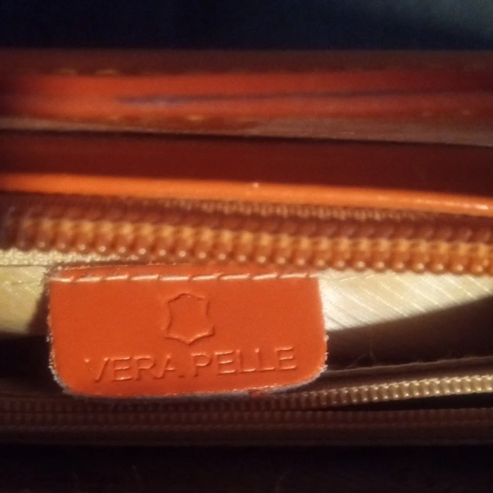 Daniela Moda Italian Leather orange shoulder bag | GUC - Picture 3 of 12